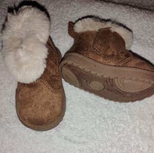 Cozy Brown Kids Boots with Faux Fur Lining